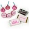 Pink It's a Girl Baby Shower Candy Party Favors (Choose 100 Pcs Milk Chocolate Hershey's Kisses, 40 Pcs Wrapped Miniatures or Both)